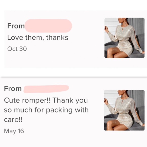 Sequin Detail Short Romper Champagne Split Long Sleeves - Picture 6 of 7